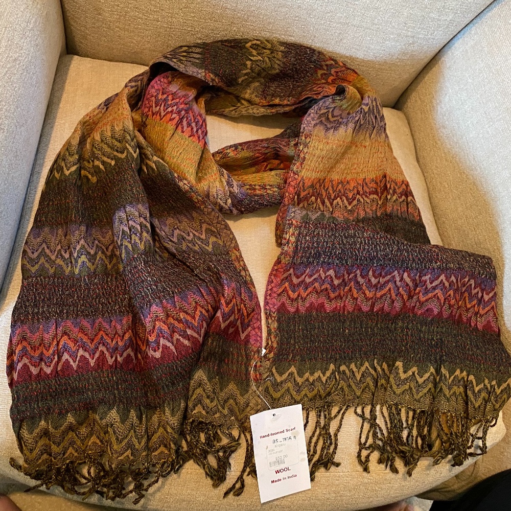 Cupcake International Hand-Loomed Wool Sca…